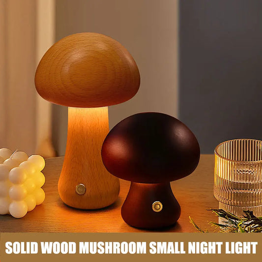 New Mushroom LED Small Night Light INS Creative Gift Atmosphere Decoration Bedroom Bedside Table Light Sleep Touch Night Lamp