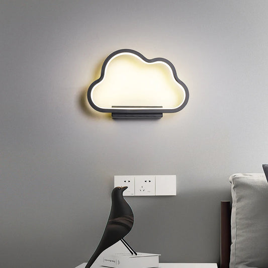 Nordic children's room wall lamp Clouds modeling boy girl bedroom bedside Wall light modern Creativity kid room Wall sconces
