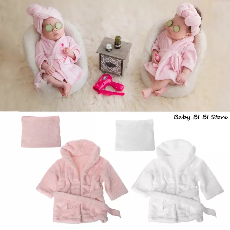 1 Set Bathrobes Wrap Newborn Photography Props Baby Photo Shoot Robe Newborn Photography Clothing For Baby Photography Outfits