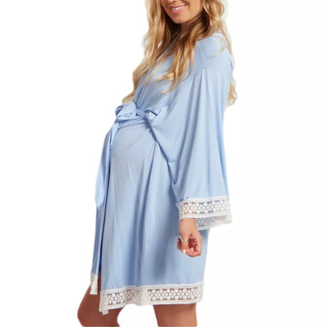Maternity lace Pajamas Robe Pregnant Women home clothing Nursing sleepwear Nightwear Ropa Mujer Embarazada Premama