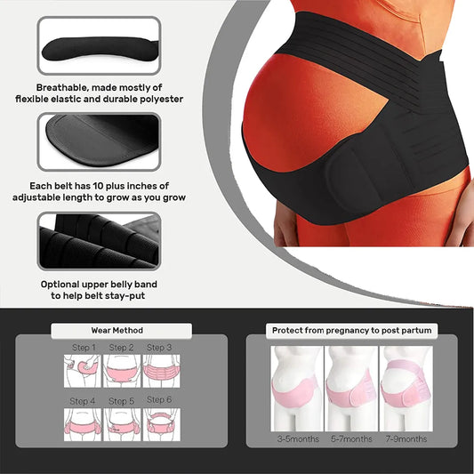 Maternity Brace Protector Care Abdomen Support Belly Clothes Pregnant Women Adjustable Waist Belt Waist Band Back Ropa Pregnancy