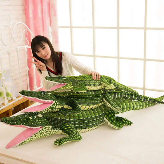 105-200cm Stuffed Animal Large Size Alligator Plush Toy Simulation Crocodile Dolls Kawaii Ceative Pillow for Children Xmas Gifts