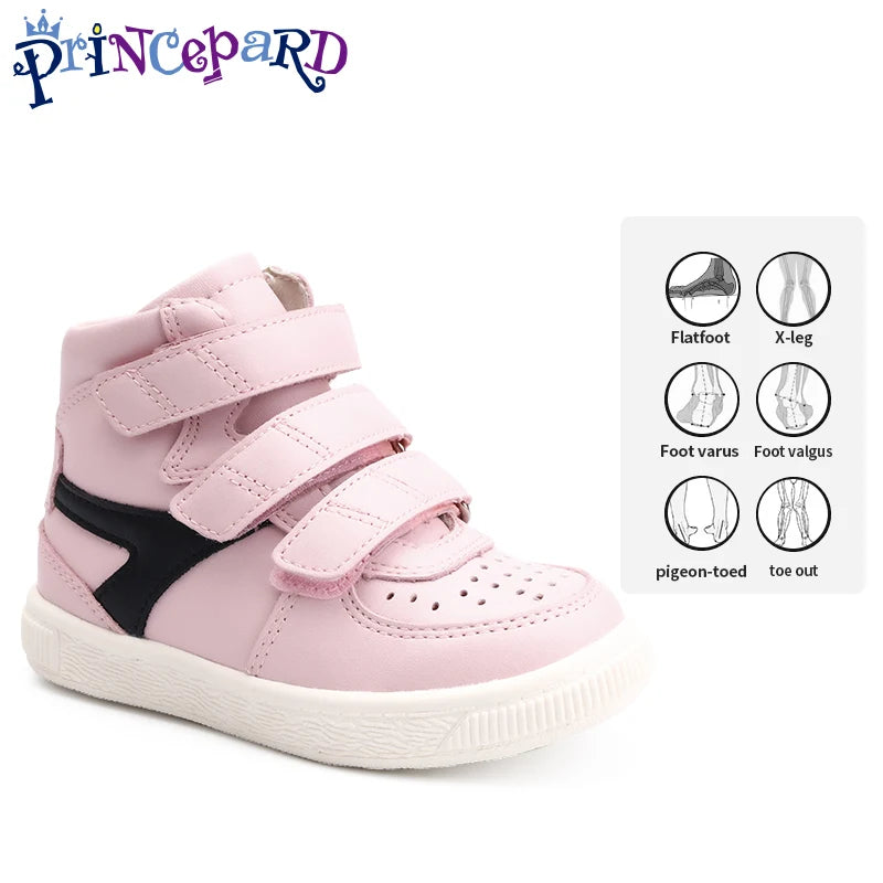 Princepard Girls Casual Shoes Boys Orthopedic Sneakers Correcting Tiptoeing Flatfeet Arch Support Footwear for Toddler Kids