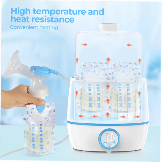 100Pcs 240ML Breast Milk Storage Fresh Bags Milk Storage Freezing Bag Container Safe Feed Preserve Bags for Baby BPA Free