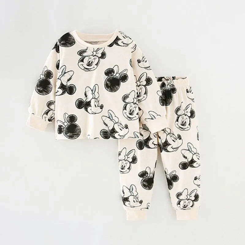 2pcs/set Baby Boy Girl Clothes Cartoon Winnie The Pooh Toddler Kids Long Sleeve T Shirt+Pant Suit Children's Clothing Sets