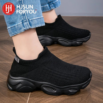 2024 Children Sneakers for Boys Mesh Breathable Running Sports Shoes Kids Girls Flat Casual Shoes Fashion  Knitted Running Shoes