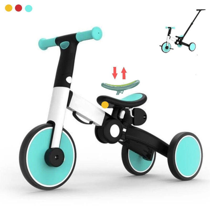 Baby Balance Bike for 1-5 Year Old Boy and Girl Pre-School First Birthday Gifts Folding Toddler Bikes with Push Handle Baby