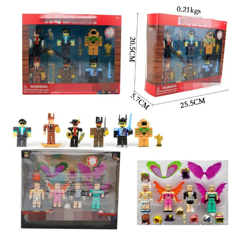 Roblox 4/6 Virtual World Building Block Dolls with Accessories, Hand-made Ornaments, Surrounding Animation Games