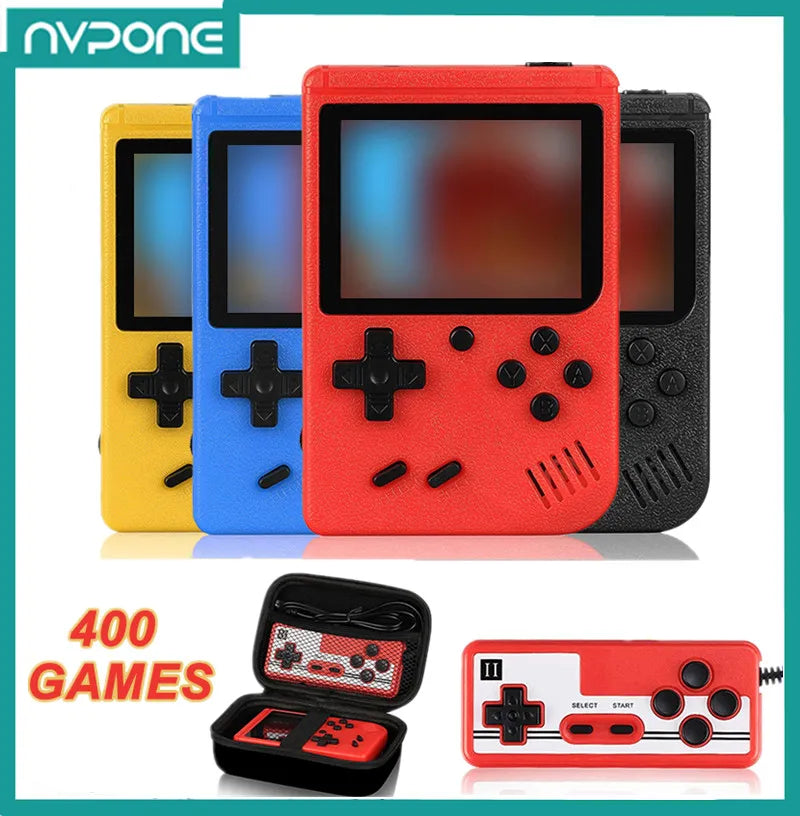 Built-in 400 FC Games with Portable Case 3.0 Inch LCD Screen Video Game Player Kids Boys Gift for Retro Handheld Game Console