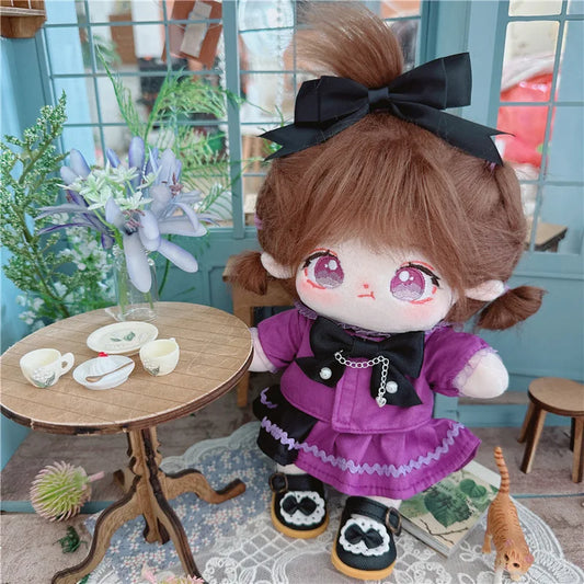 20cm Playful Doll Idol Baby Friend(skeleton) Purple Suits Customization Figure Plush Stuffed Toys Cute 3PC Suit Fans Collection