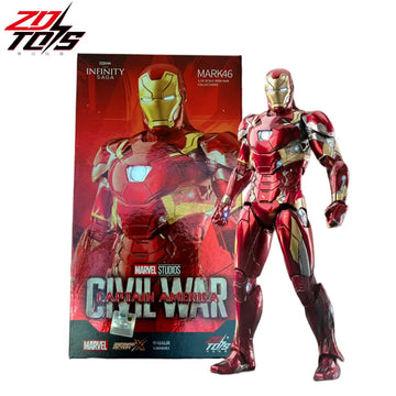 ZD Original Iron Man MK46 MK45 Action Figure WITH SUIT-UP GANTRY MK3 MK85 MK42 War Machine Collect Toy Marvel legends Gift