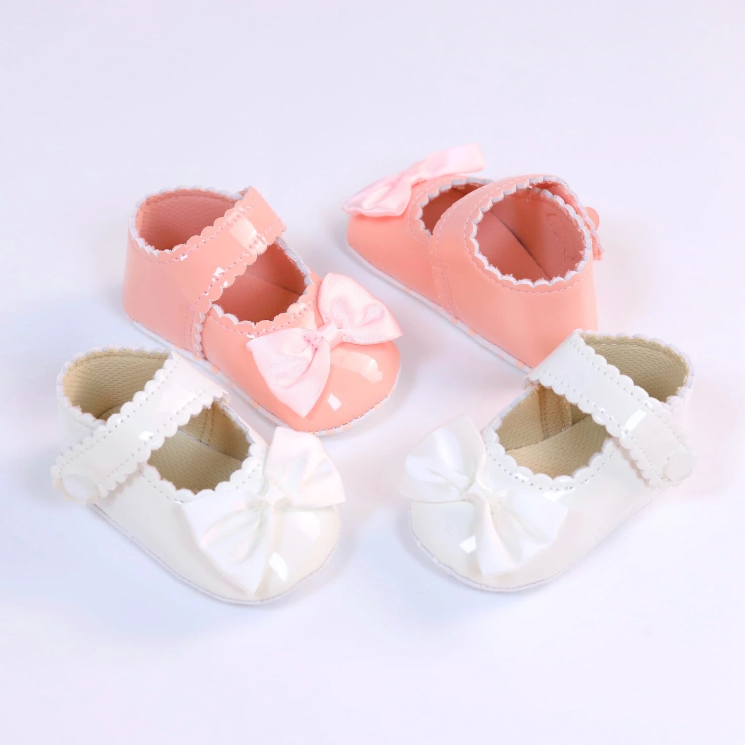 Baby toddler shoes baby girl first pair of front shoes fashion breathable Mary Jane elegant flats bow flats