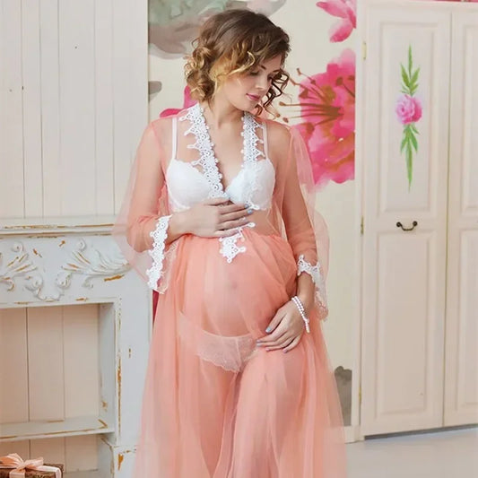 Tulle Maternity Photography Props Dress Summer Lace Tulle Maternity Photo Shoot Long Dress Maxi Gown