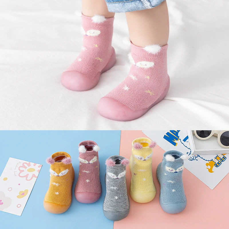 Autumn and Winter New Baby Soft-soled Toddler Shoes High Thickened and Warm Baby Floor Socks Indoor
