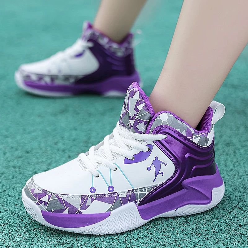 Children's Basketball Shoes High-Quality Outdoor Comfortable Sports Shoes for Basketball 2023 New Luxury Sneakers for Kids