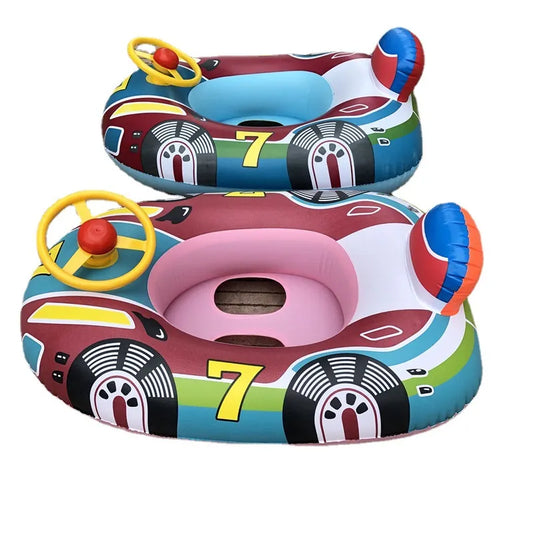 Inflatable Baby Swimming Rings Seat Floating Sun Shade Toddler Swim Circle Fun Pool Bathtub Beach Party Summer Water Toys