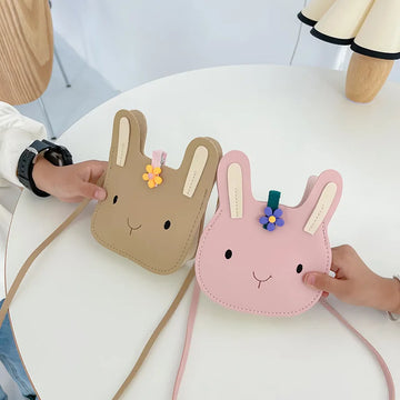 Children's Bag 2024 New Princess Crossbody Bag for Girls Cute Rabbit Kids Shoulder Bag Mini Toddler Coin Purse PU Leather 가방