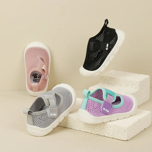 2023 Toddler Boys Girls Summer Mesh Breathable Pre Walker Non-Skid Baby Shoes 0-3Y Unisex Kids lightweight Sandals First Shoes