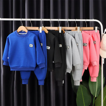 Baby Warm Sets 2023 Spring Autumn New Trend Suit Boys Girls Sweatshirt Outfit Kids Cotton Top Casual Sports Pants 2Pcs 1-14Y