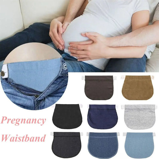 1Pc Women Adjustable Elastic Maternity Pregnancy Waistband Belt Waist Extender Clothing Pants For Pregnant Sewing Accessories