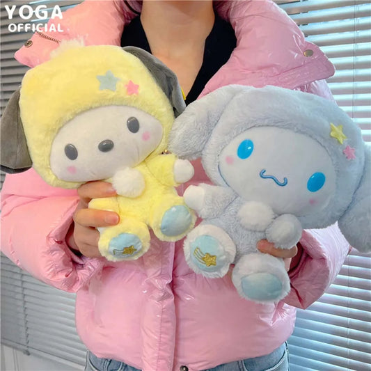 20CM Sanrio Cartoon Kawali Kuromi Hello Kitty My Melody Cinnamoroll Pillow Plush Toys Soft Stuffed Dolls for Kids Birthday Gifts