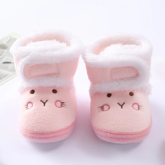 Snow Boots Baby Toddler Soft Sole Plus Velvet Warm Newborn First Walkers Infant Comfortable Walking Shoes
