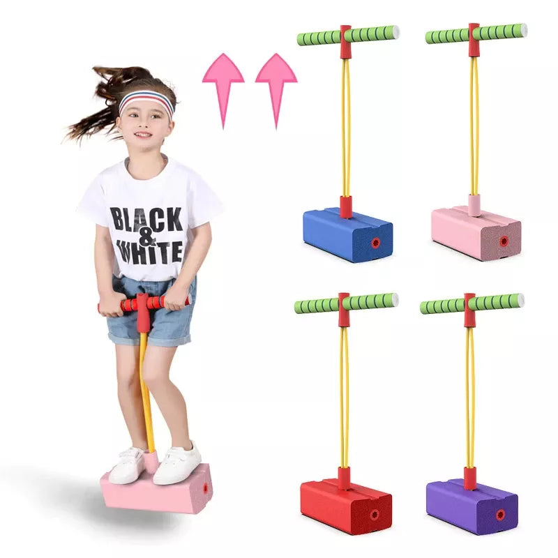 Kids Sports Games Toys Foam Pogo Stick Jumper Indoor Outdoor Fun Fitness Equipment Improve Bounce Sensory Toys for Boy Girl Gift