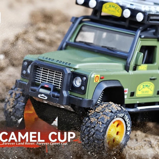 Car Model The Defender 1:28 Simulation Off-road Vehicle Camel Climbing SUV Alloy Car Decoration Toys Gifts for Adults & Children