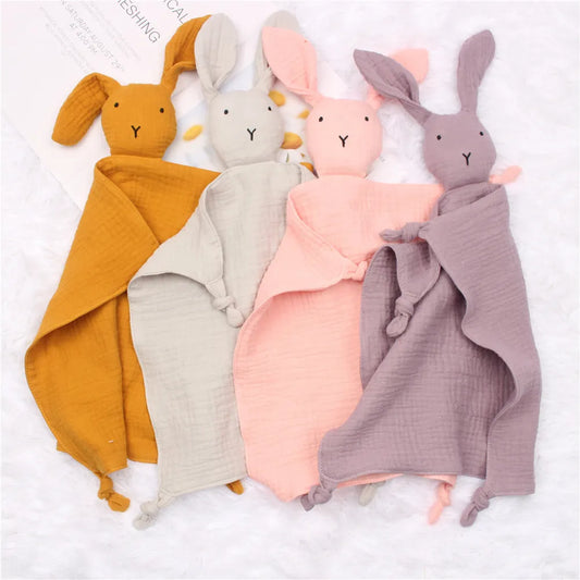 Baby Cotton Towel Baby Sleep Doll Rabbit Spit Towel Children's Blanket Multicolor