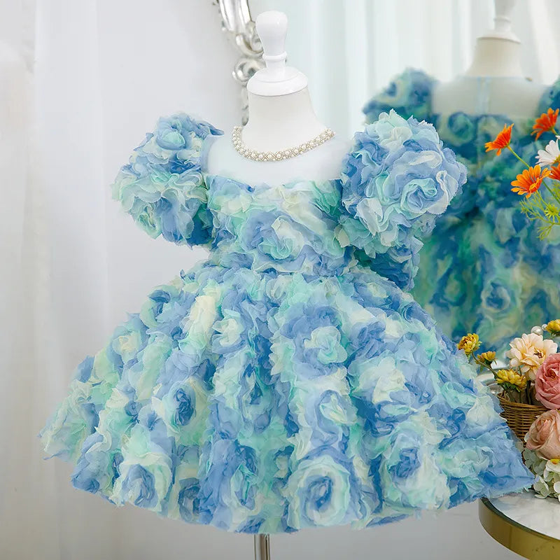 2023 New Design Kids Dresses for Girls Clothes Children Clothing Flower Princess Costume Evening Party Gown For Baby Girl 2-10Y