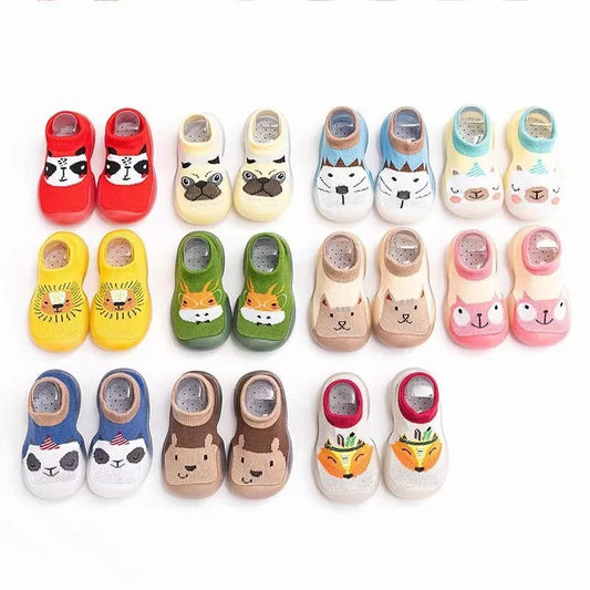 Baby Doll Spring and Summer New Cartoon Baby Walking Shoes Soft Bottom Breathable Indoor Children Floor Knitted Socks Shoes