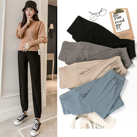 2023 Sports Casual Cotton Maternity Pants Spring Autumn Thin Belly Pants Clothes for Pregnant Women Preganncy Trousers Clothing