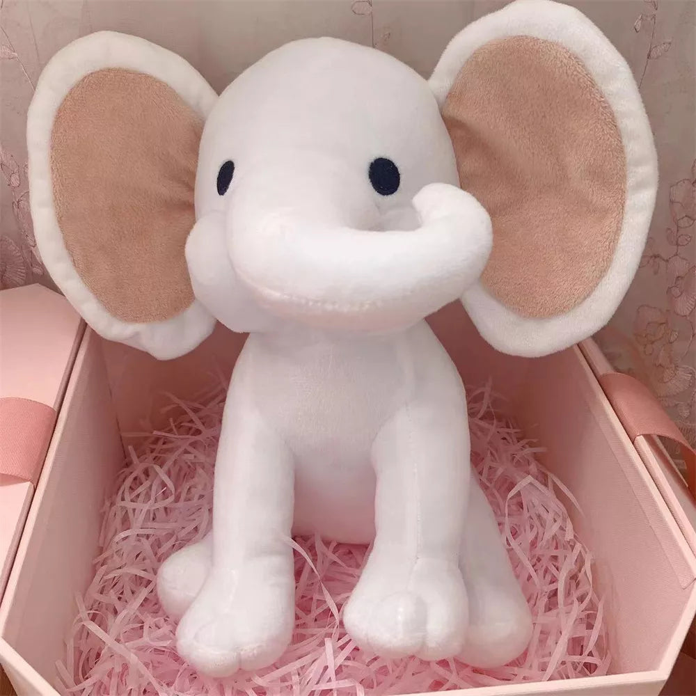 Elephant Plush Toys Kawaii Baby Toy Stuffed Animal Doll For Kids White Elephant Toys Cartoon For Girls Cute Toys For Wedding