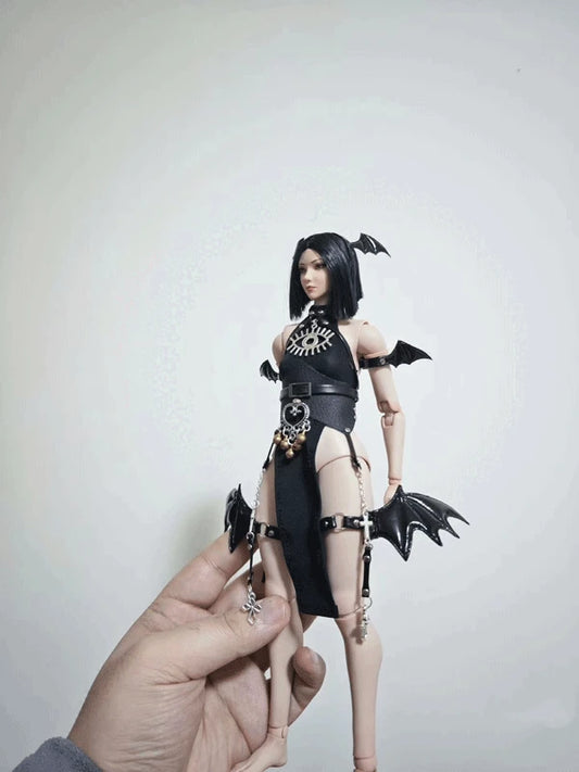1/6 Scale Female Sodier Clothes 6 Wings Demon Suit Model for 12'' AT202 Dolls