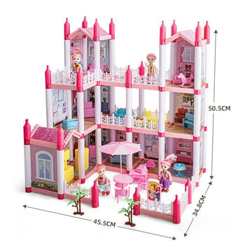 Doll House Miniature Model Kawaii Items Kids Toys DIY Gifts Bathroom Bed Sofa Accessories For Barbie Children Girl Birthday Toy