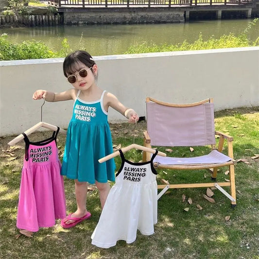 2023 New Summer Cute Girls Princess Dress Kids Sleeveless Dresses Children Birthday Party Vestido Kids Easter Tutu Costume #4950