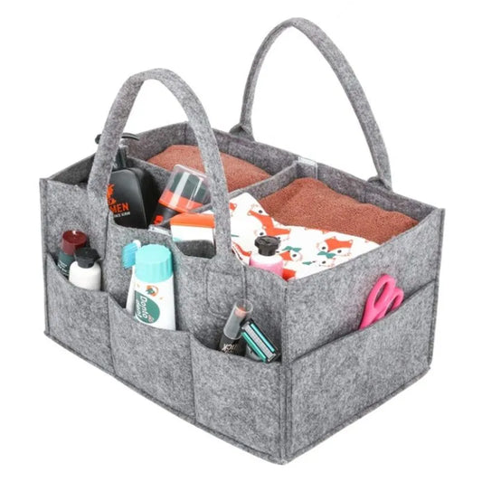 Baby diaper storage bag, portable parenting felt diaper storage bag, mother multifunctional handbag