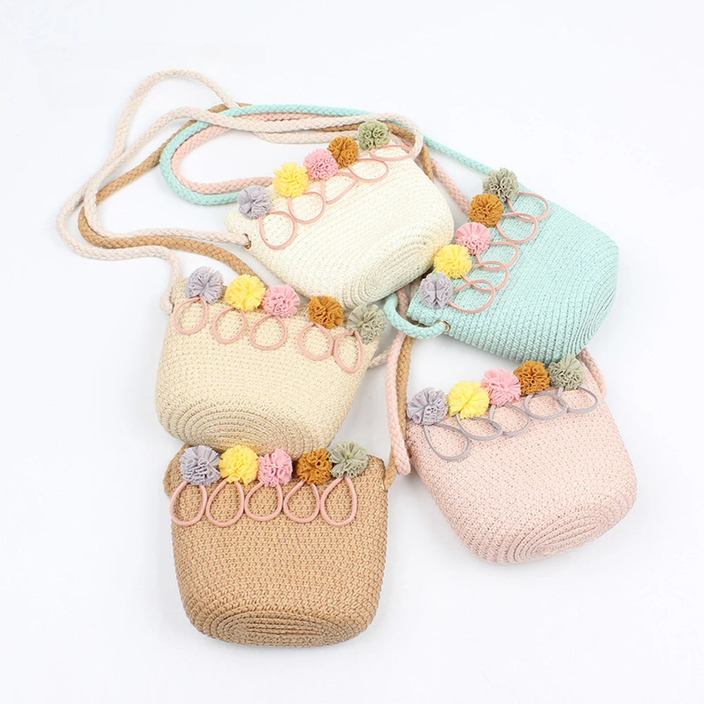 Cute Shoulder Bag for Children Kids Messenger Bags Mini Crossbody Bag Girls Summer Handbag Coin Purse Flower Backpack Baby Gifts