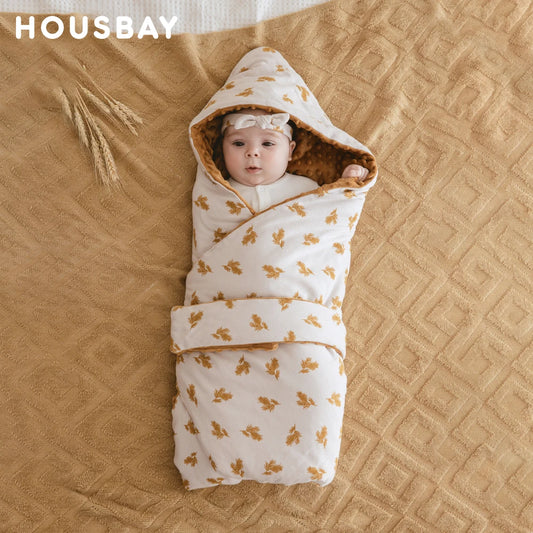 Baby Blanket Swaddle For Newborn Baby Swaddle Wrap 0-12 Months Newborn Sleeping Bag 100% Cotton Envelope For Discharge Winter