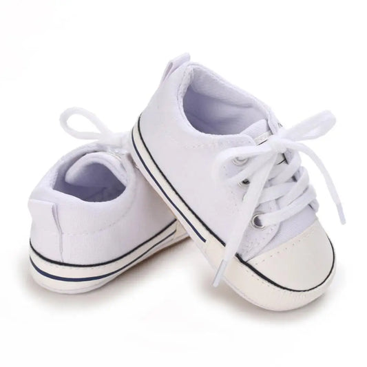 Newborn Classic Four-color Boys Girls Baby Shoes Casual Canvas Sneakers Soft Rubber Soles Anti-slip Infant First Walkers 0-18M