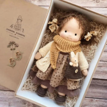 Exquisite Mini Waldorf Doll Native Enamel Doll Artist Handmade Kawaii Children's  Knitted Clothes Girls Favor Gift Toy Doll