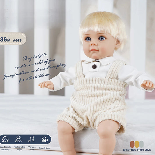 Bebe Reborn Doll 14 Inch 35CM  Boy Baby Doll With Fashion Clothes Soft Skin Cotton Body Lifelike Realistic Baby Children Gift