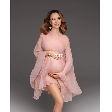 New Pink Tulle Maternity Dress Photography Props Pregnant Women Dresses Pregnancy Photo Shoot Clothing Studio Accessories Outfit