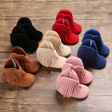 Toddler Footwear Boots Newborns Prewalkers For Unisex Baby Boys Girls Winter Keep Warm Moccasins Tassel Footwear Shoes 0-18M