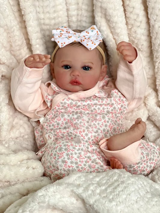 17inch Already Finished Reborn Baby Doll Meadow Soft Body 3D Painted Skin with Visbile Veins Collectible Art Doll Christmas Gift