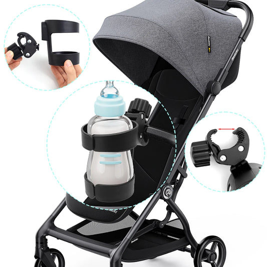 Baby Stroller Water Cup Holder Kids Umbrella Car Bottle Holders 2-in-1 Baby Bottle Drink Cup Holder Accessories Universal Stands