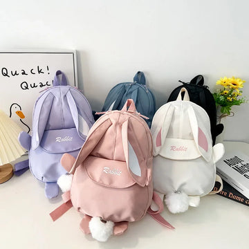 New Fashion Children School Bags Bunny Portable Backpacks Kids Travel Rucksacks Cute Boys and Girls School Book Backpack 20L