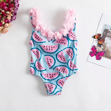 Toddler Baby Girls Swimsuit Floarl Backless Swimwear Beachwear Bathing Suit Kids Bikini Beach Holiday Swimwear