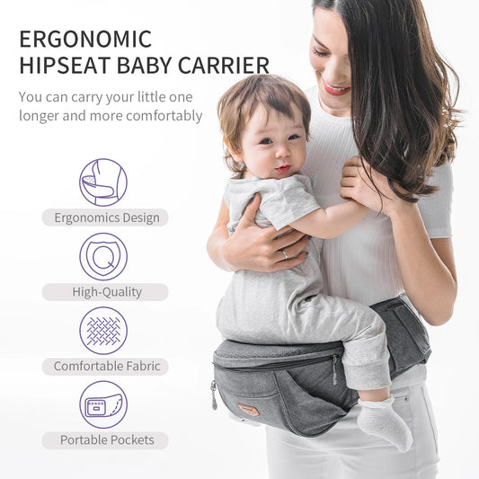 Sunveno Convinient Ergonomic Baby Carrier Infant Hip Seat Toddler Waist Seat Stool Carrier Baby Carrier Adjustable Comfortable