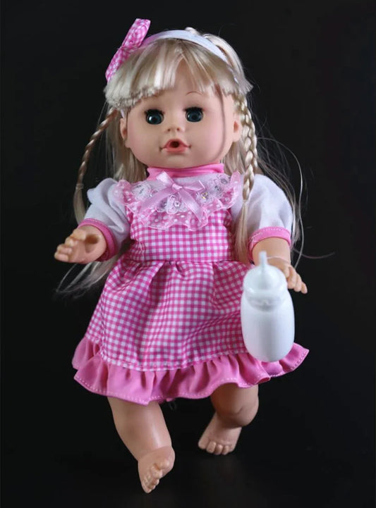 [New] 32cm Blinking Feeding Drinking water pee and speak girl doll talking newborn doll model Soft Reborn Baby Dolls girl gift